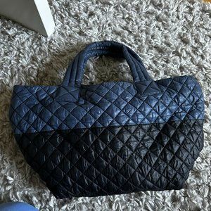 MZ Wallace Black and Blue Small Metro Delux Bag